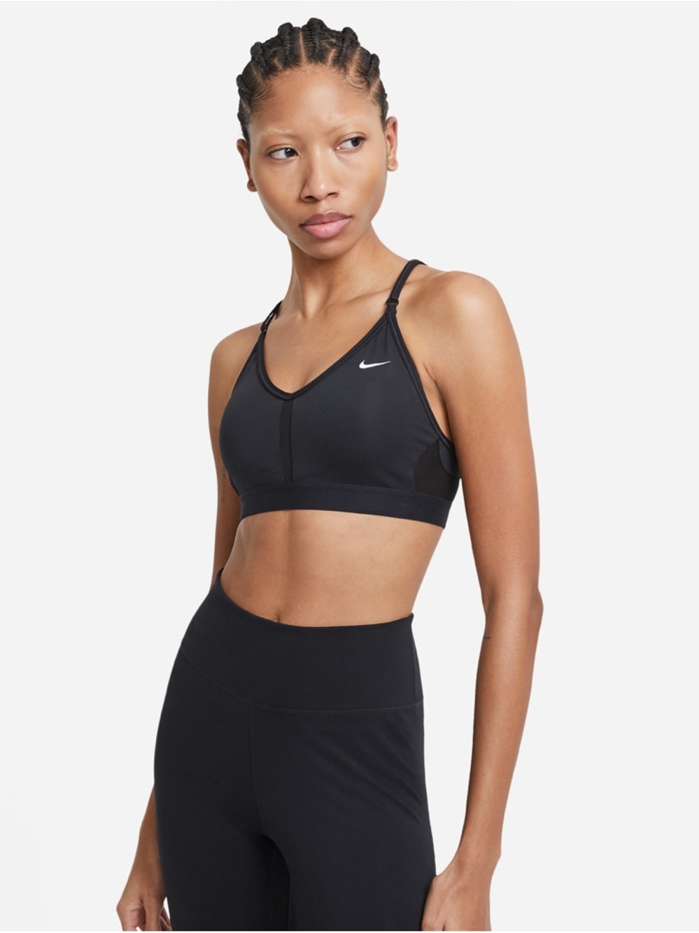 🛍️4/$25 Nike Indy Dri-Fit Light-Support Padded V-Neck Sports Bra